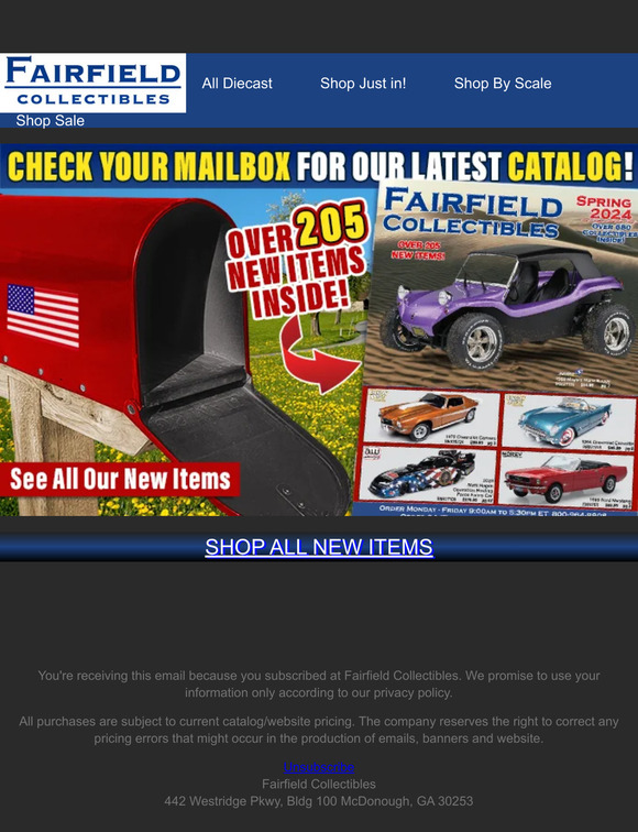 Fairfield Collectibles Check Your Mailbox for our Early Spring 2024