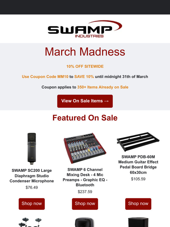 March Madness Sale 🎶 10% Off Sitewide Coupon + Deals up to 50% Off