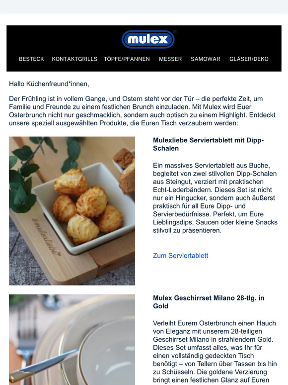 🐣 Osterbrunch perfektioniert mit Mulex – Probiere es aus! 🌷