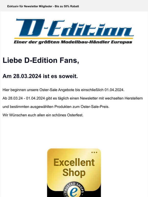 Die D-Edition 🐰 Oster Sale-Angebote Starten am 28.03.24 ⏰