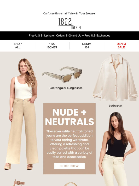 1822 Denim: Nudes + neutrals = A clean palette. Shop our neutral colors