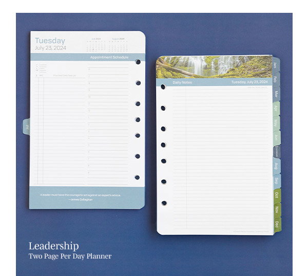 Leadership Two Page Per Day Planner.