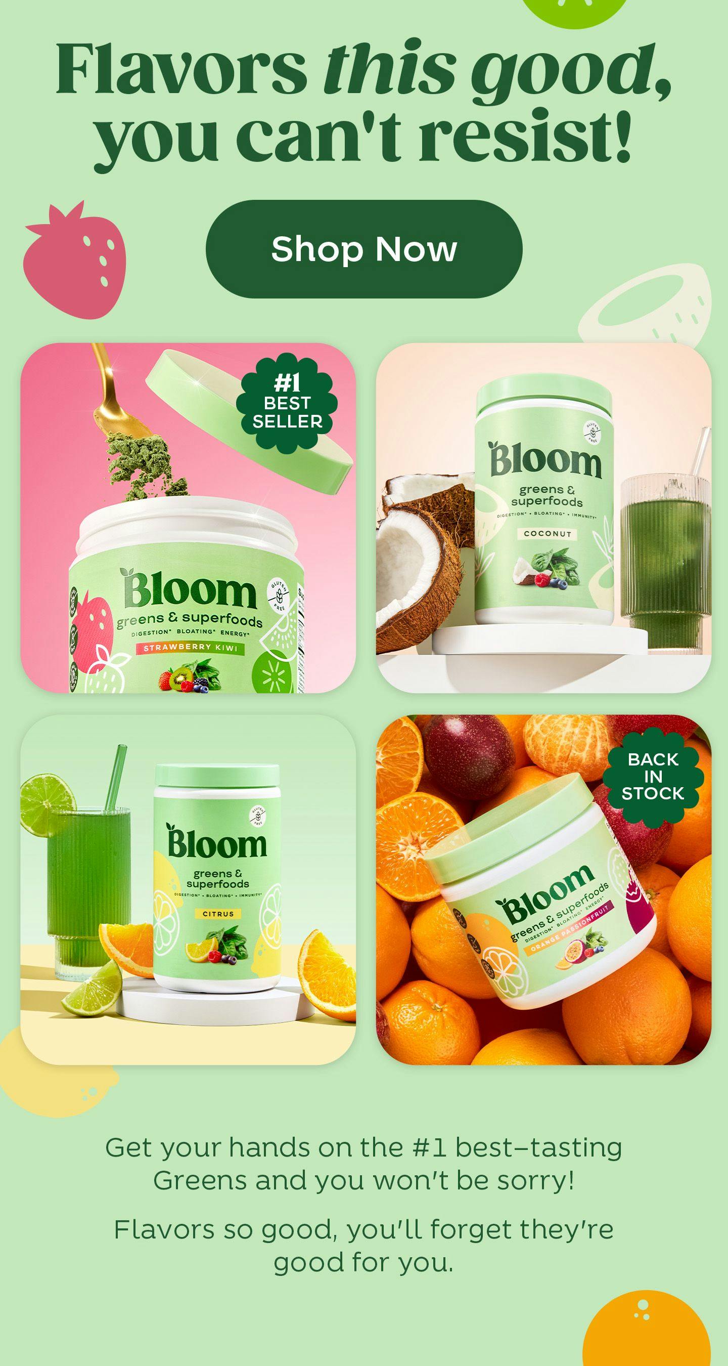 Bloom Nutrition: Flavor top charts! 🍊🍓🥥🫐 | Milled