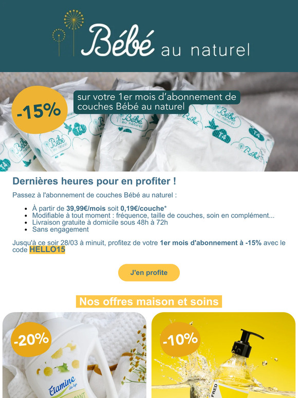 Dernières heures 🚨 -15% sur votre 1er mois d'abonnement