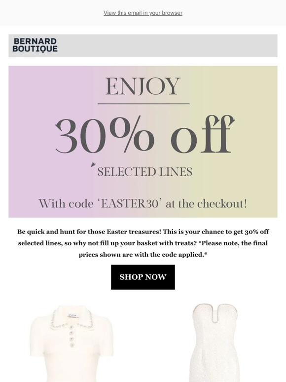 Now On: 30% Off Selected Lines! 🎉