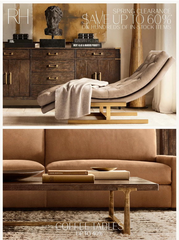 Restoration Hardware: Spring Clearance. Save Up to 60% on Hundreds of ...