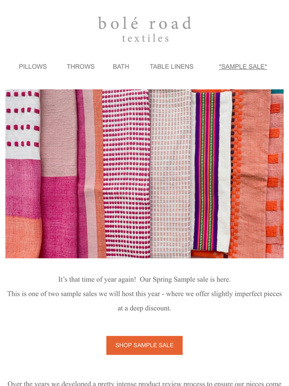 Spring Sample Sale!