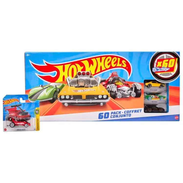 Image of Hot Wheels 60-Pack 1:64 Scale Die-Cast Toy Cars & Trucks