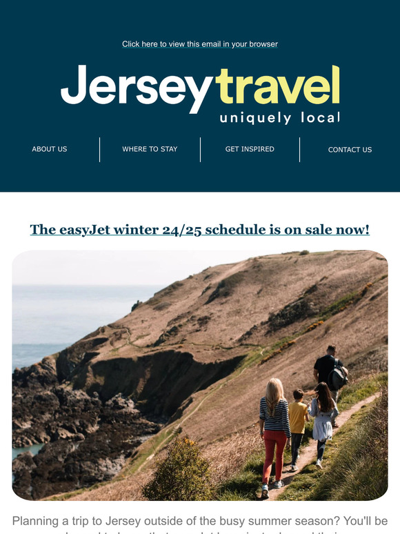 easyJet winter 24/25 schedules to Jersey are ON SALE NOW