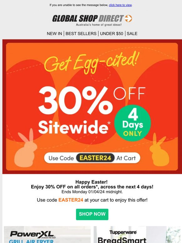 Get Egg-cited! 30% OFF SITEWIDE