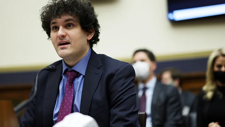 CEO of FTX Sam Bankman-Fried testifies during a hearing before the House Financial Services Committee at Rayburn House Office Building on Capitol Hill December 8, 2021 in Washington, DC. The committee held a hearing on "Digital Assets and the Future of Finance: Understanding the Challenges and Benefits of Financial Innovation in the United States."