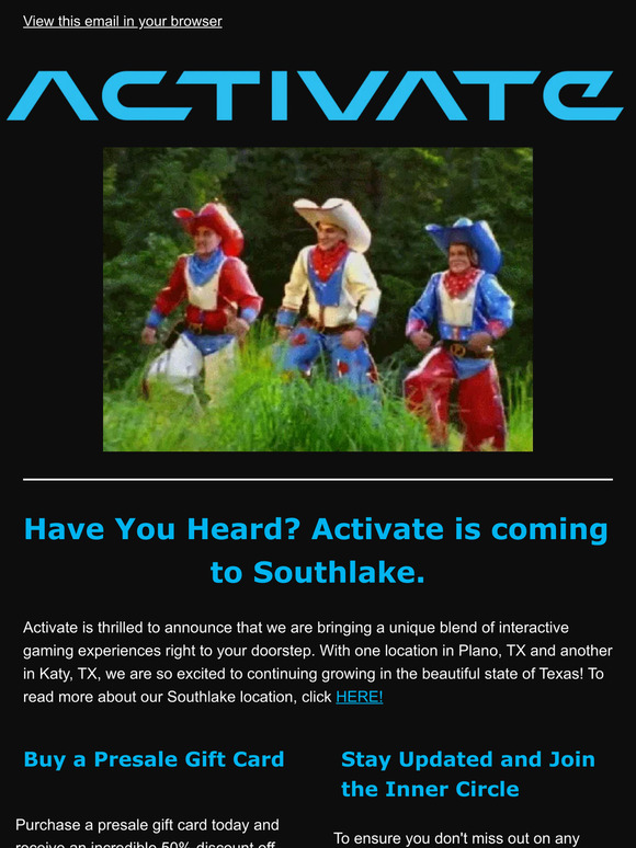 Texans get ready, Activate is coming to Southlake!