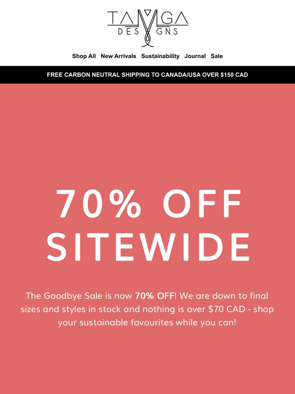 70% OFF EVERYTHING 🎊