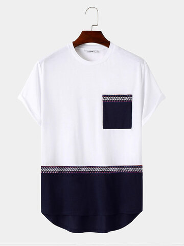 Ethnic Matching Chest Pocket T-Shirts