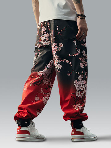 Cherry Blossoms Ombre Print Pants