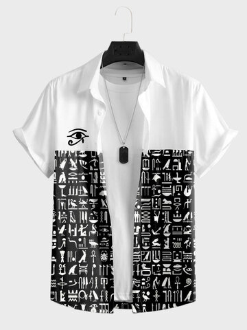 Tribal Pattern Patchwork Shirts