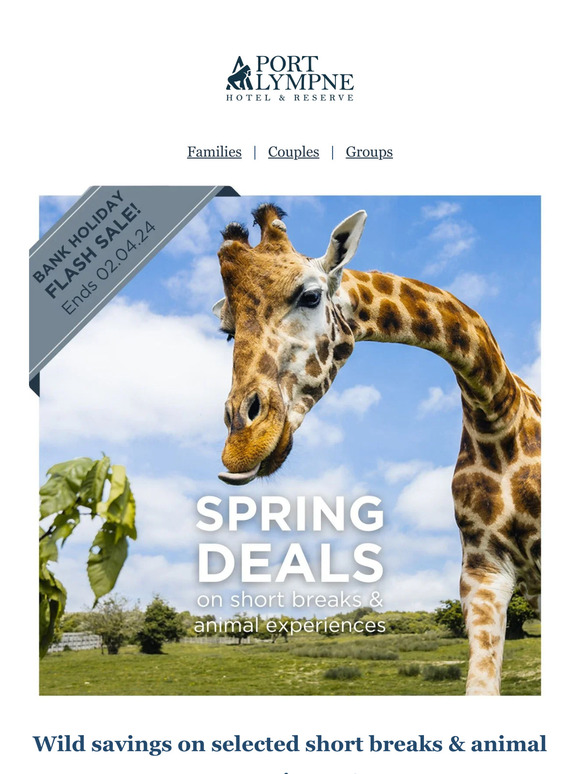 ⏰ Flash sale - stays & animal experiences ⏰