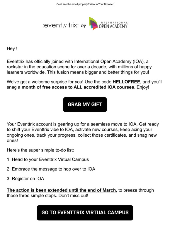 LAST CALL: Eventtrix is joining International Open Academy!