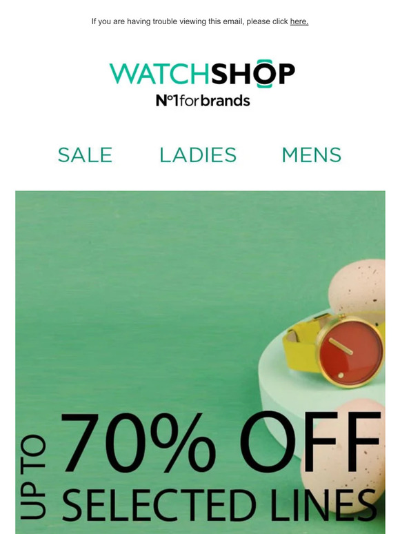 EASTER SALE | Up to 70% off | Selected lines