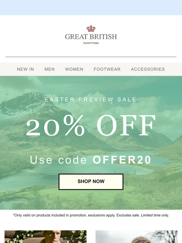 Enjoy 20% OFF NOW with code: OFFER20