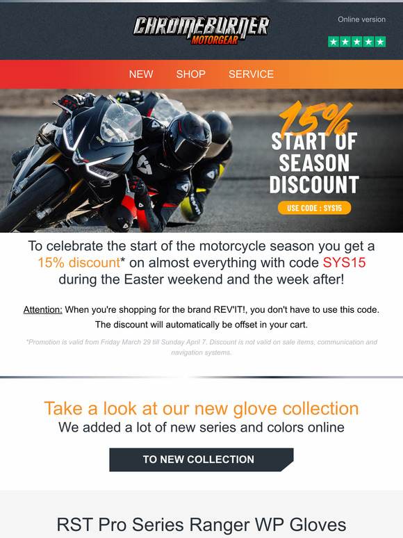 15% Start Of Season Discount 💥