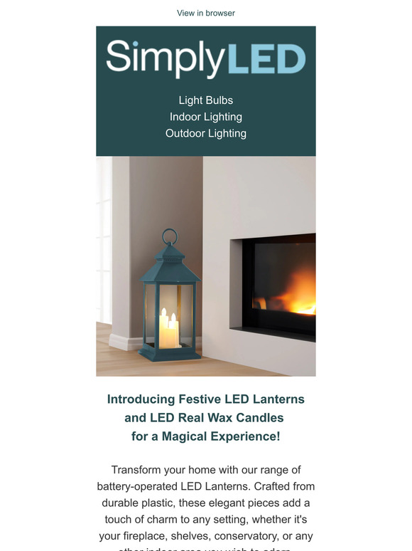 lluminate Your Home with our LED Lanterns and Real Wax LED Candles!