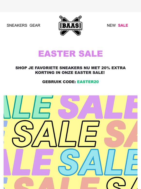 🐣 EASTER SALE - 20% EXTRA KORTING🐣