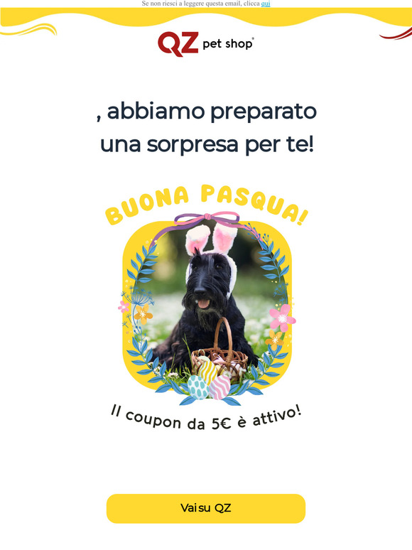 Celebra la Pasqua con QZ! Utilizza il coupon Myfive ora!