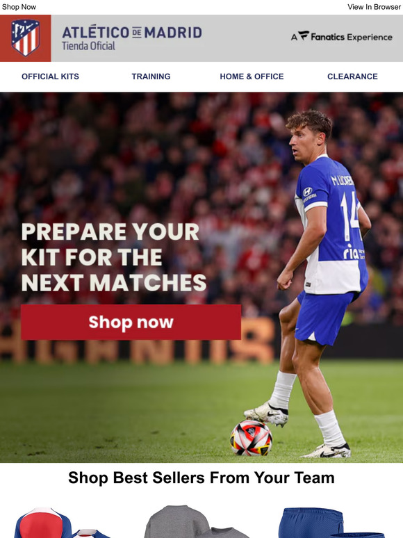 Get Your Kit For The Next Matches