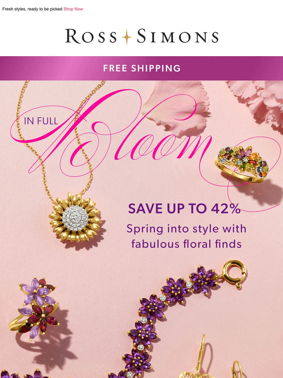 RossSimons Newly abloom savings up to 42 on floral jewelry! 🌷 Milled