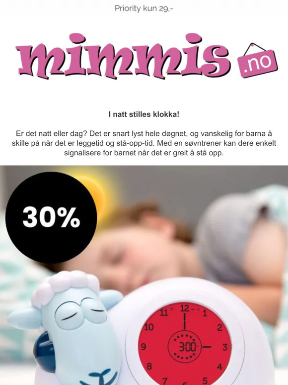 🕓 ➡️ 🌞 20-30% rabatt på god søvn