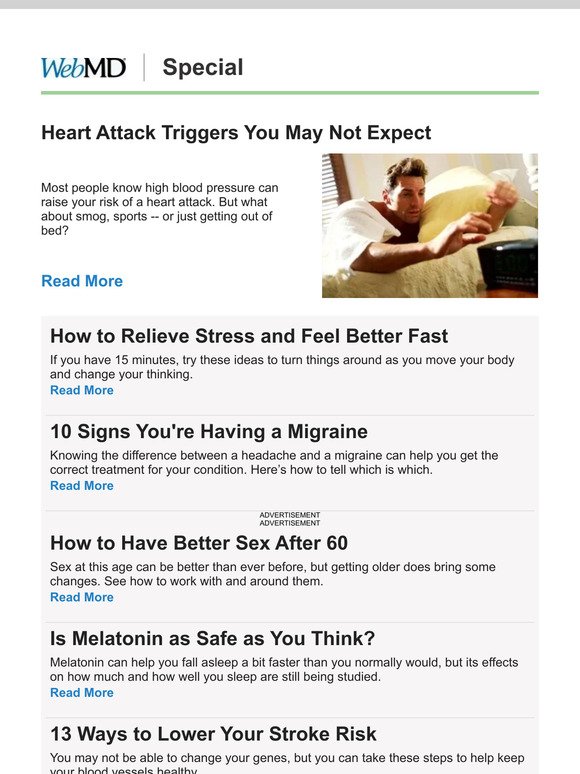 Heart Attack Triggers You May Not Expect