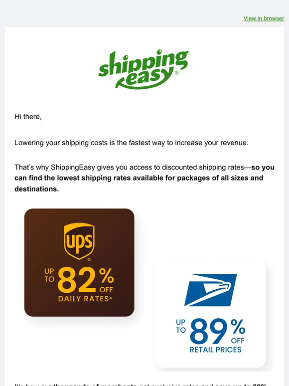 How to save on shipping today.