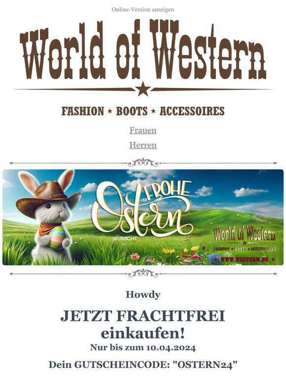 JETZT FRACHTFREI zu Ostern bestellen!