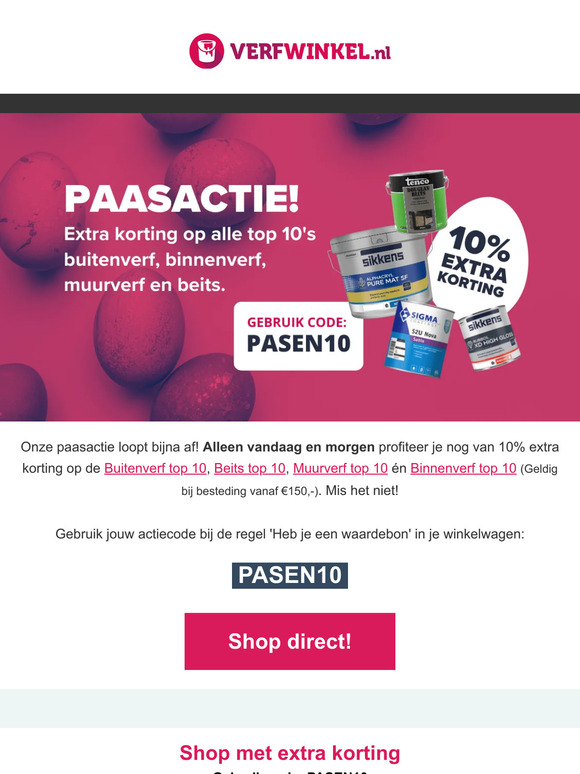 -10% op verf van topmerken!