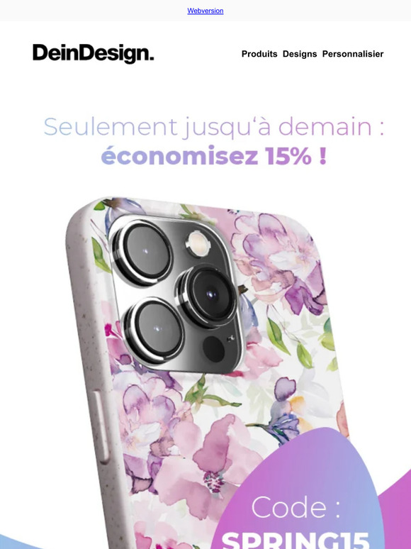 Seulement jusqu'à demain : économisez 15% ! 🤩