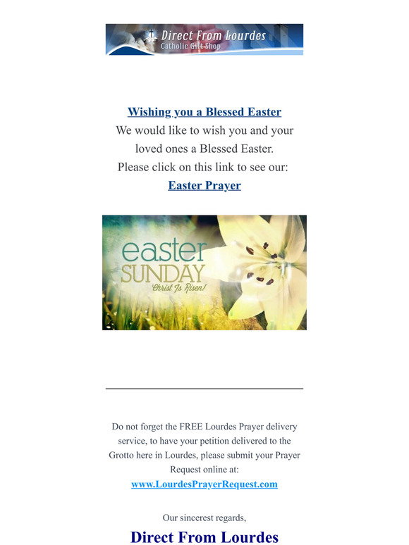 Catholic Gift Shop Easter Blessings A Prayer For Easter Milled Catholic gift shop easter blessings a prayer for easter milled