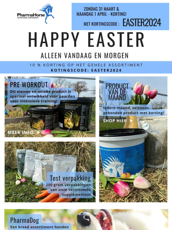 🐣 Fijne Pasen! 10% korting op het gehele assortiment!