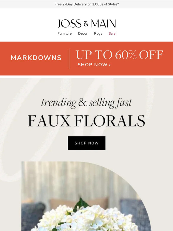 Joss & Main Email Newsletters Shop Sales, Discounts, and Coupon Codes