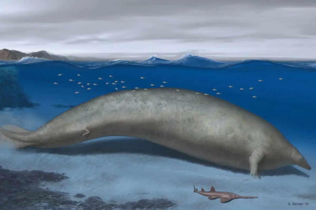 An ancient whale claimed the title of heaviest animal ever in 2023. Image leads to article.