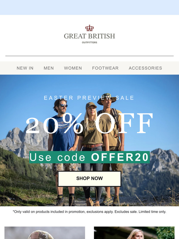 ENDS TODAY: 20% OFF NOW with code: OFFER20
