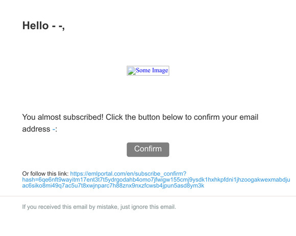 Confirm your subscribtion