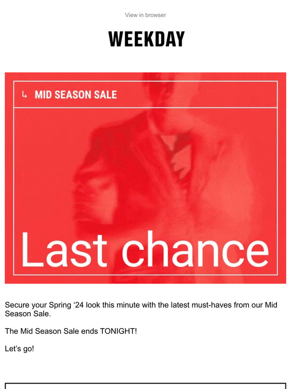 LAST CHANCE | Mid Season Sale
