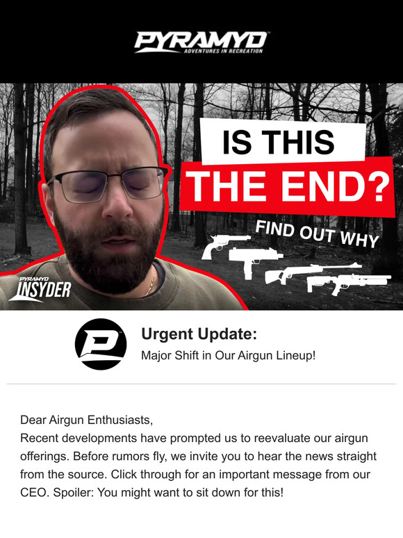 pyramydair: Urgent Update: Major Shift in Our Airgun Lineup! | Milled