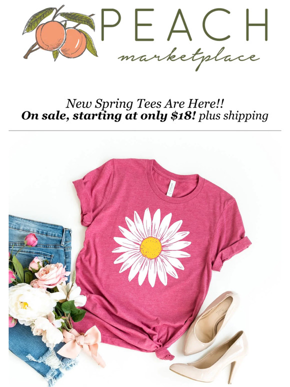 New Daisy and Spring Floral Tees Just Arrived!! 💐