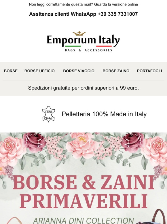 Stile Primaverile🌸: Scopri la collezione di Borse e Zaini in Vera Pelle