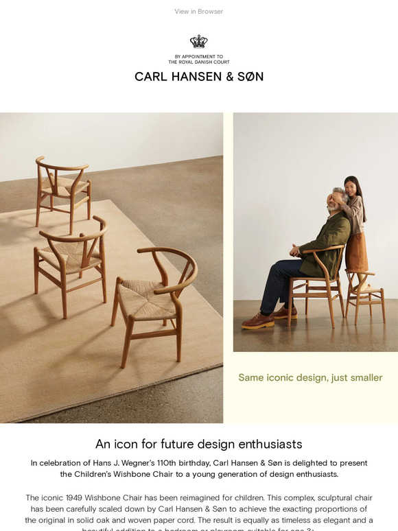 Iconic Danish design for a new generation | Introducing the CH24 Children’s Wishbone Chair