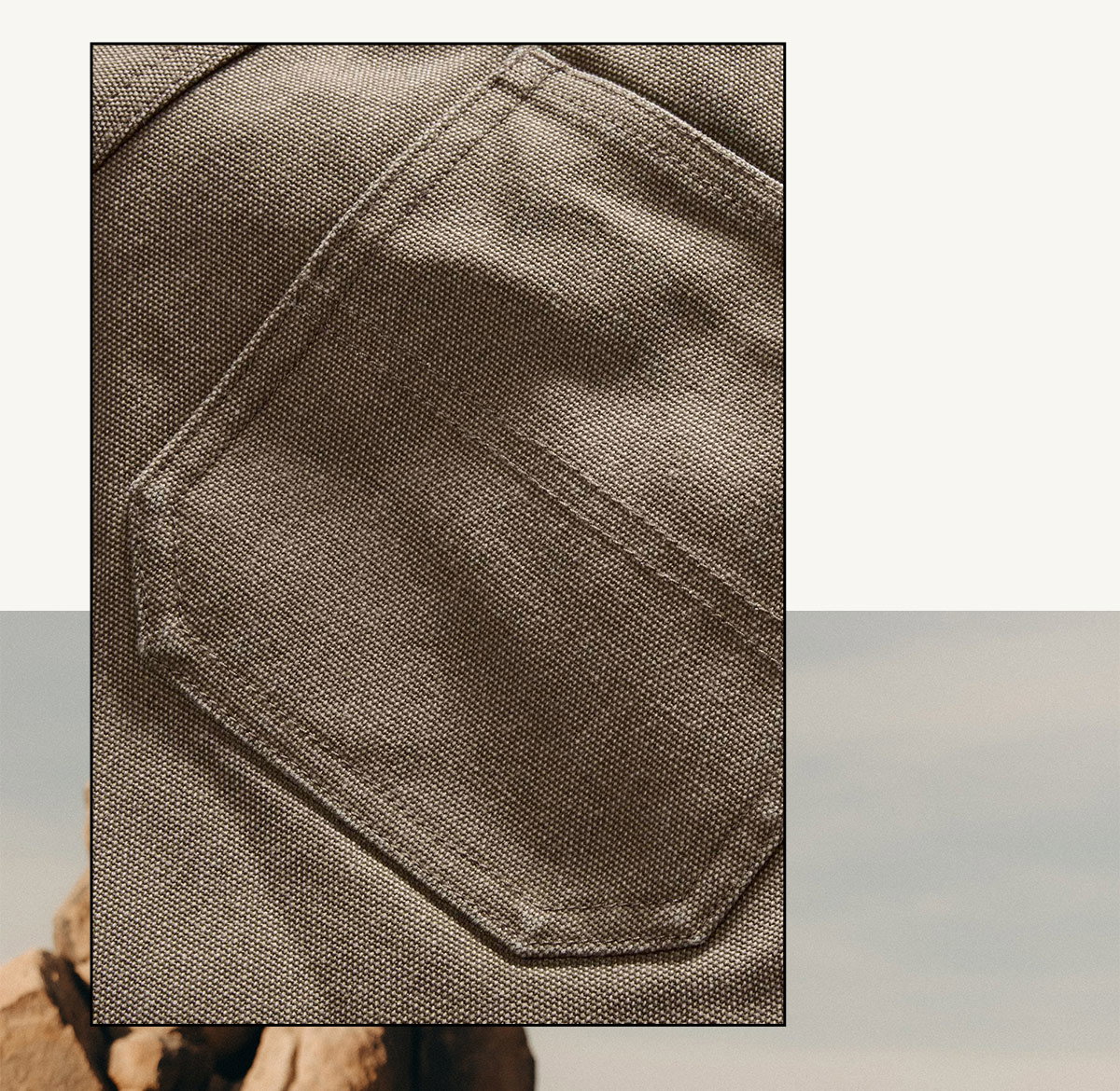 The Camp Pant in Stone Chipped Canvas