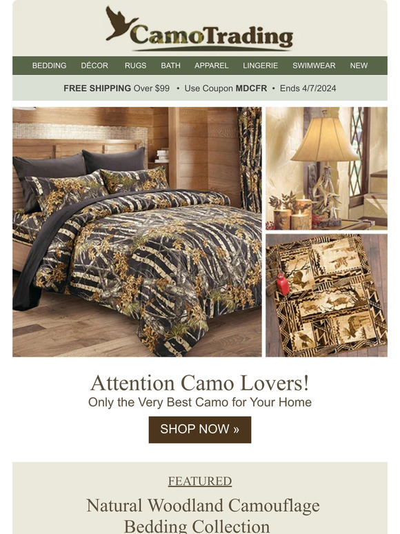 Camo Bedding! Camo Décor! Camo Rugs!