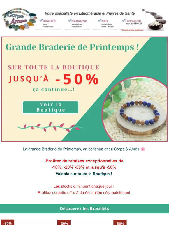🔴  Jusqu'à -50% sur toute la Boutique !